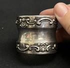 21 68g  strasbourg  By Gorham Sterling Silver Hollowware Napkin Ring 1 75  Mono