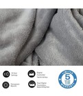 Micro Plush Electric Heated Blanket With Digital Controller  Queen  Grey