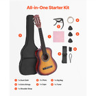 30  Acoustic Guitar Beginners With Guitar Case Strap Tuner And Pick Wooden