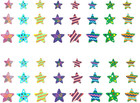 520pcs Colorful Glitter Foam Stickers Self Adhesive Stars Kid s Arts Craft Suppl
