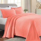 Paisley Cotton 3 Piece Bedspread Set  Home Bed Decor  Decorative Full Coral