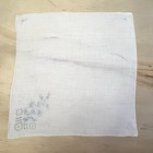 Vtg Hankie White Floral Madeira Accent Embroidery Drawn Punch Work 11x11   