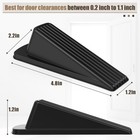 Crosize 5 Pack Door Stoppers For Bottom Of Door  Premium Rubber 5 Pack  Black 