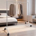 Heavy Duty Clothes Rack Metal Garment Rack Rolling Clothing Rack W wheels 220lbs