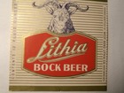 1950 s Lithia Bock Beer 12 Ounce Label   Neck Label Unused West Bend  Wisconsin