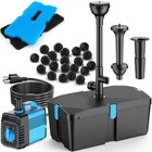 60w Pond Filter   Fountain Pump Kit  Adjustable Flow Submersible Water Pump