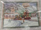 Manual Woodworkers   Weavers Tapestry Afghan Throw Blanket Woven Winter New Tag