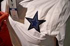 Nike Repel Nfl Onfield Dallas Cowboys Mens Med White 1 3 Zip Removable Arms Nwt