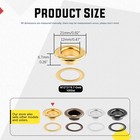 Hilitchi 200 Gold 12mm 1 2  Metal Eyelets Grommets For Diy Fabric Leather Craft