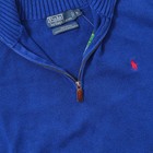  new - Polo Ralph Lauren Mens Classic    Zip Cotton Sweater - Del Blue   S - M