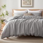  100  Linen Duvet Cover Set With Button Closure  3 Pieces  1 Duvet Cover With 