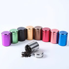 60ml Solid Color Airtight Smell Proof Container Aluminum Alloy Herb Stash Metal 