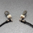 Black Seed Beaded Eyeglass Chain Sunglass Cord Eyewear Silver Tone Accents 30 