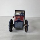 Wind Up Vintage Tin Toy Classic Car Coupe Blue And Red 