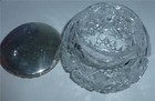Abp Cut Glass Dresser Jar With Gorham Sterling Silver Cover