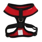 Soft Mesh Dog Harness Over Head Adjustable Walking Training Vest Red Medium
