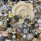 50pcs Vintage Style Metal Buttons Mixed 1-2cm Iron Sewing Craft Wholesale