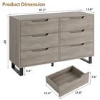 6-drawers Dresser For Bedroom Chest Of Drawers Wood Cabinet Storage Organizer