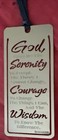 Serenity Prayer Metal Bookmark With Blue Ribbon     Inspirational Christian Gift
