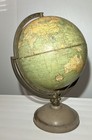 Vintage Cram s Imperial World Globe Beige Brass Metal Base 12  Diam 36  Circ