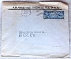 Puerto Rico 1940 Cover With Virgin Islands Mail Carried By Caribbean Airlines