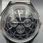 Mint  Akribos Xxiv Ak716ssb Mens Swiss Multifunction Watch Black Dial Steel Mesh
