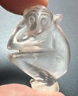 Antique Chinese Carved Rock Crystal Monkey Figurine     Qing Dynasty Style