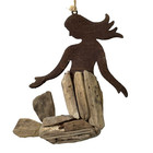 Vtg Art Metal Beach Driftwood Mermaid Boho Nautical Wall Mountgarden Decor