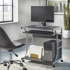 Rolling Computer Desk Laptop Pc Coner Table Desktop W  Rolling Wheel Home Office
