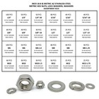 Inch   Metric Stainless Hex Nuts  Flat And Lock Washers Assortment 1141 Pcs
