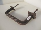 Vintage Iron Door Handle Pull Old Handrail Rail Step Twisted Industrial 8 h