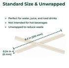 5000ct Purestalk 6mm Pha Standard Drinking Straws Compostable Made In Usa