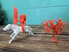 Louis Marx Native American Indian Lot  orange  Vintage Small Western