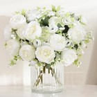  4 Packs Peonies Artificial Flowers  White Artificial Peonies  Silk Peonies 