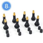 Aoerzn 8pcs Premium Tr413 Tubeless Tire Valve Stems  Black Tr413-8pcs  