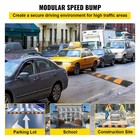 Uimoso Modular Rubber Speed Bump Driveway Cable Protector Ramp 6 Feet Set Of 2