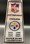 10  Pittsburgh Steelers Super Bowl Trophy Lombardi Style  Silver Tone Hvy Resin
