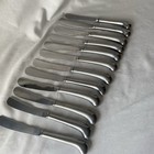 Set Of 12 Vintage Stainless Steel Pistol Handle Dinner Knives  Japan