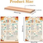50th Birthday Decorations For Women Men  Boho Back In 1976 Poster Acrylic Sign C