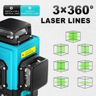 Laser Level 360 Self Leveling  165ft Line Leveling Tools  3x360 Rechargeable    
