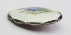 O F Hjortdahl Norway Vintage Enamel Sterling Silver Bluebell Flowers Large Pin