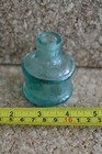 Antique Vintage Glass Bottle Ink Well Fountain Pen Inkwell Green