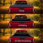 Soft Tri-fold Tonneau Cover For 2009-2010 Hummer H3t Pickup Bed Vinyl With Track