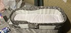 Baby Delight Portable Travel Bedside Sleeper Gray With Breathable Mesh Side