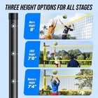 Professional Portable Volleyball Net Set With Heavy Duty Poles Ball Pump Outdoor