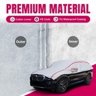 Half Car Cover Suv top With Red Suv M see Size Table   Silver 