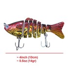 5pcs Lifelike Eyes 6 Segment Bionic Bait Treble Hooks Crucian Carp Fishing Lure