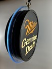 Vintage Miller Genuine Draft Beer Mgd Rotating Lighted Sign Blue Halo