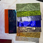 Iridescent Mosaic Glass Sheets For Glass Art   Craft 22 Pieces