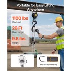 Uimoso Manual Lever Chain Hoist 1 2t 1100lbs 20ft Lift Durable Alloy Steel